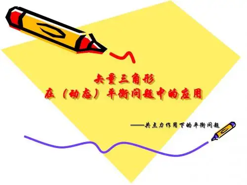 矢量三角形在(动态)平衡问题中的应用(共14张PPT)