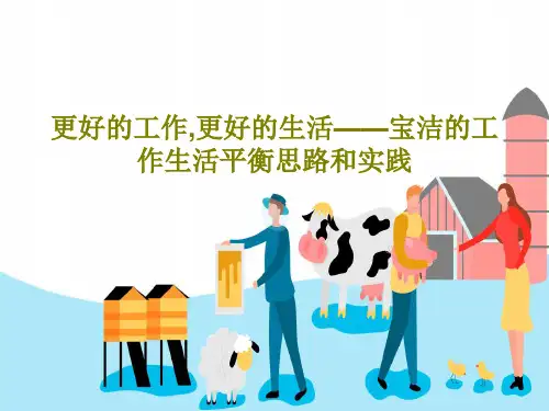更好的工作,更好的生活——宝洁的工作生活平衡思路和实践共48页PPT