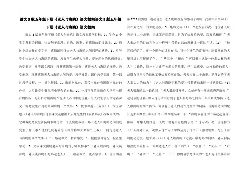 语文S版五年级下册《老人与海鸥》语文教案语文S版五年级下册《老人与海鸥》语文教案