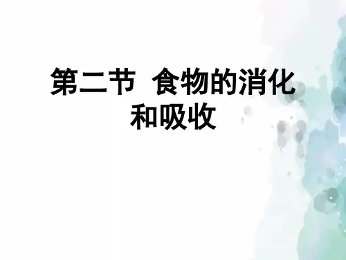北师大版-生物-七年级下册-七年级下册 4.8.2食物的消化和营养物质的吸收 课件