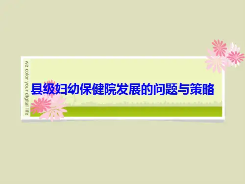 县级妇幼保健院发展的问题与策略