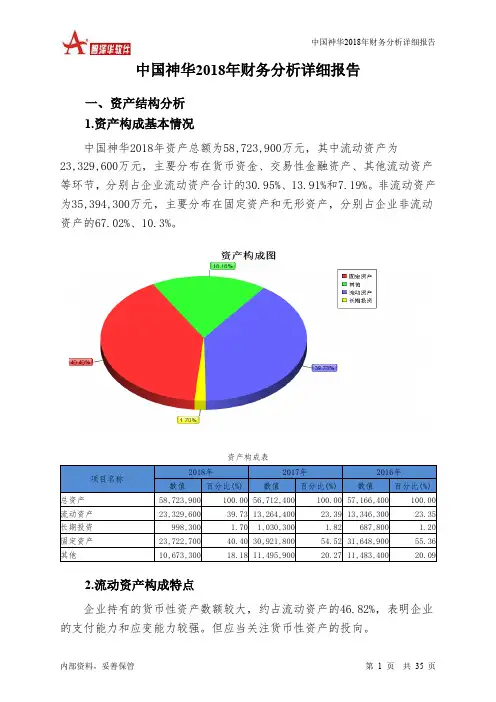 中国神华2018年财务分析详细报告-智泽华