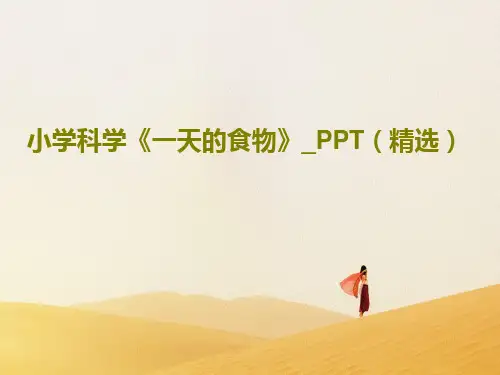 小学科学《一天的食物》_PPT(精选)PPT文档共22页
