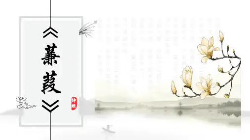 第12课《诗经二首——蒹葭》课件+2023—2024学年统编版语文八年级下册