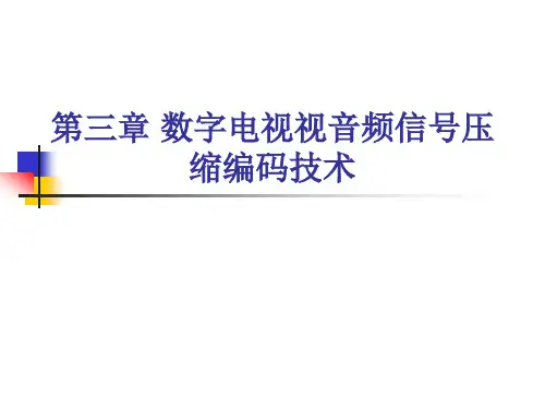 第三章 数字电视视音频信号压缩编码技术
