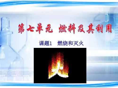 燃烧和灭火ppt课件