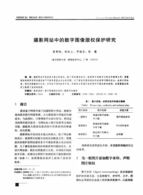 摄影网站中的数字图像版权保护研究