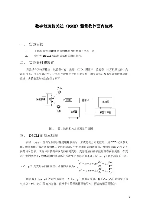 数字散斑-实验指导书