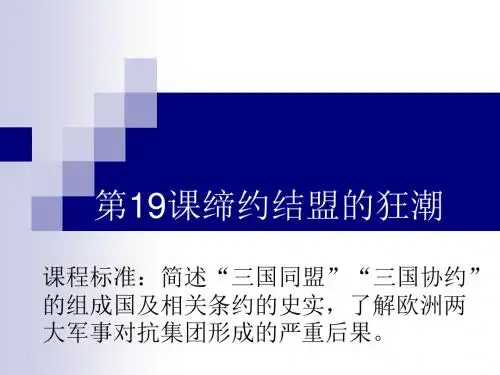 【初中历史】缔约结盟的狂潮ppt 北师大版