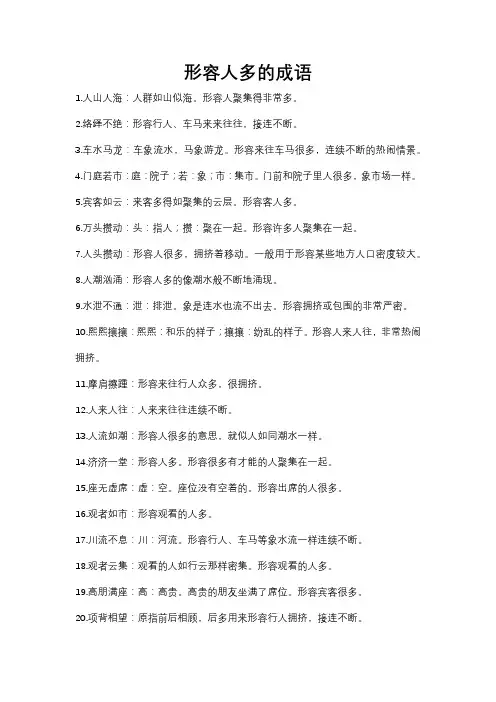 形容看到的人多的成语