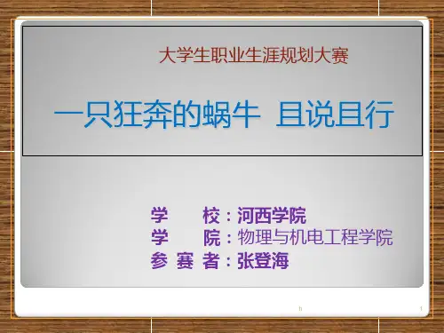 职业生涯规划大赛作品新PPT