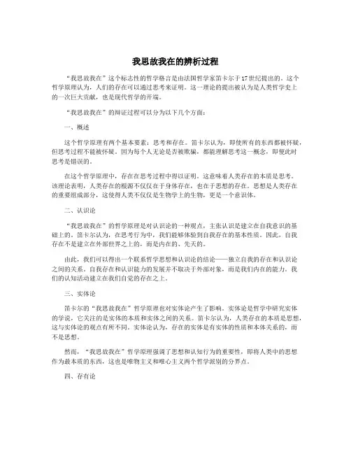 我思故我在的辨析过程