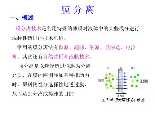 水污染治理技术—膜分离