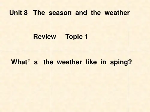 仁爱七年级英语Unit8 Topic1