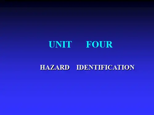 安全工程专业英语UNIT  FOUR