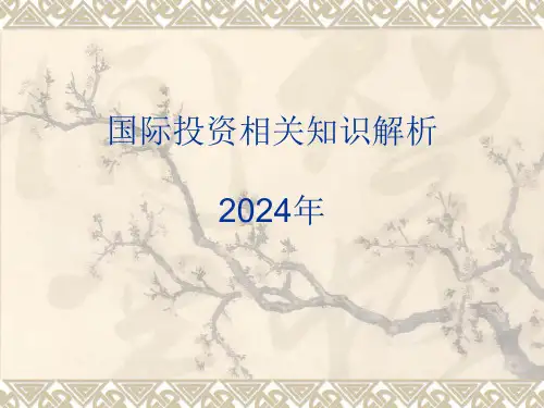 国际投资相关知识解析