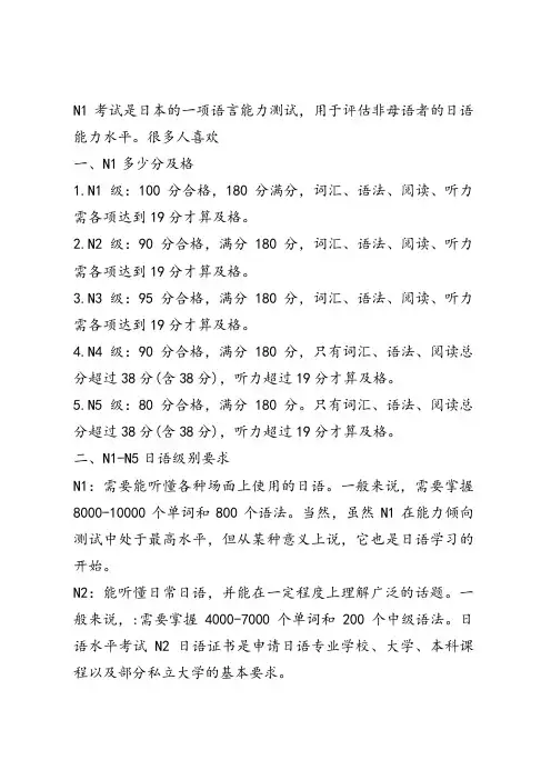 n1 合格标准