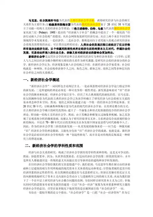 新经济社会学