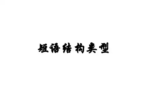 短语结构类型课件