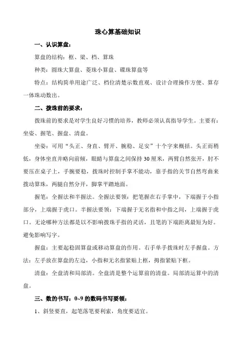 珠心算基础知识