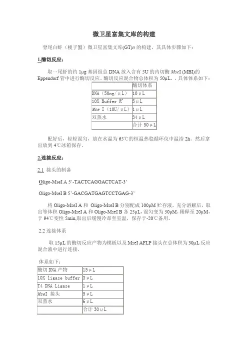 微卫星富集文库的构建-1