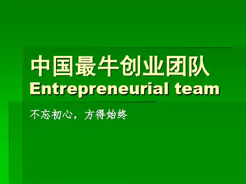 中国最牛创业团队