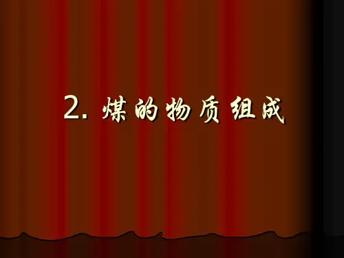 2煤的物质组成