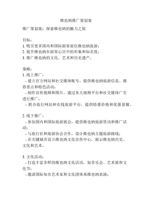维也纳推广策划案