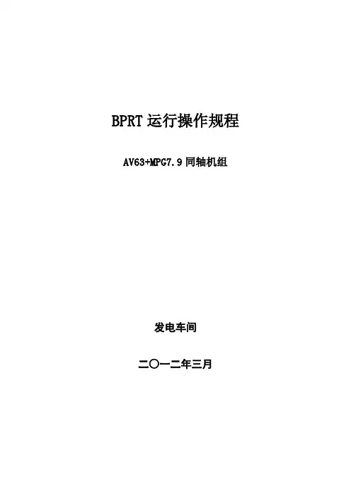 BPRT运行操作规程(修改稿1)