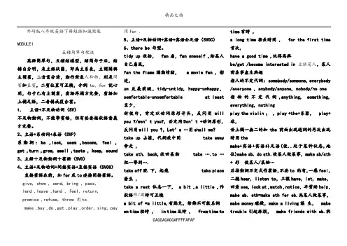 八年级下英语(外研版)全部知识点总复习