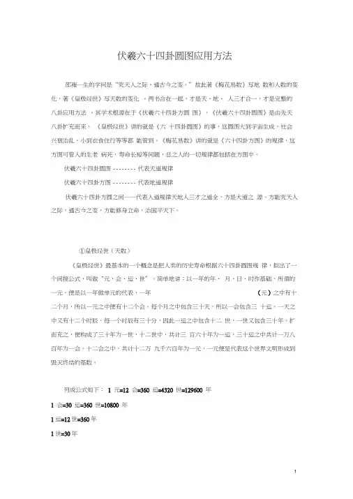六十四卦方圆图应用方法