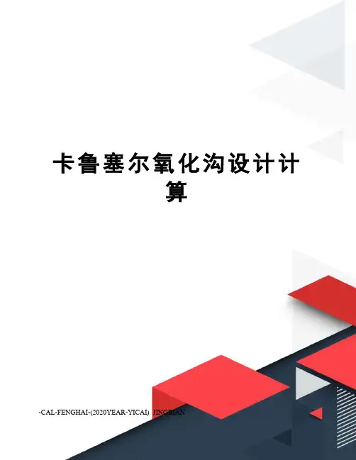 卡鲁塞尔氧化沟设计计算