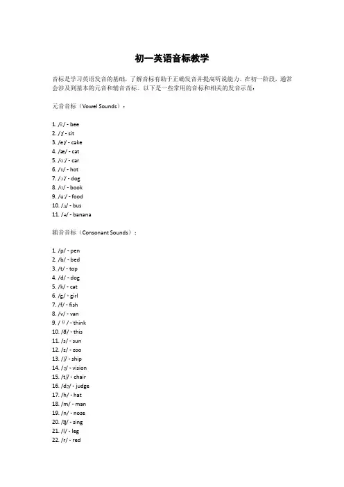 初一英语音标教学