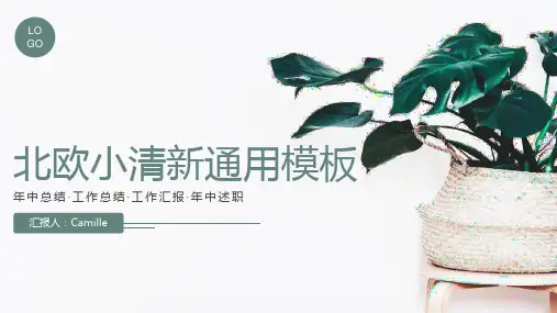 北欧田园小清新工作总结汇报