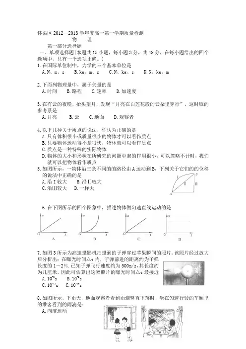 怀柔区2012