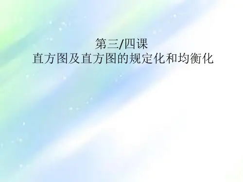第三四直方图及直方图的规定化和均衡化 PPT