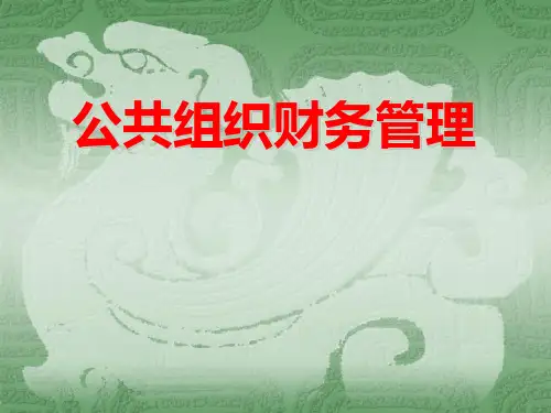 公共组织财务管理