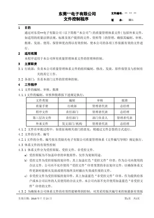 文件控制程序