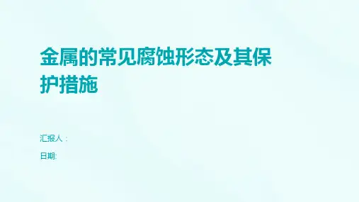 金属的常见腐蚀形态及其保护措施