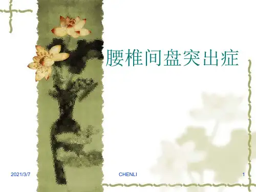 腰椎间盘突出症PPT课件