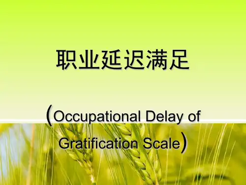 职业延迟满足