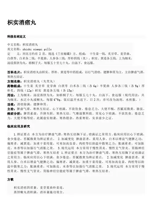 枳实消痞丸