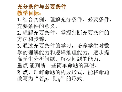 高中数学《第一章常用逻辑用语1.2充分条件与必要条件1.2.1充分条...》977PPT课件 一等奖名师
