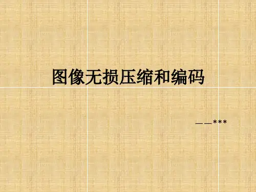 无损编码(霍夫曼编码)