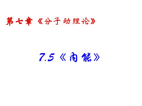 物理：7.5《内能》PPT课件(新人教版_选修3-3) (共11张PPT)