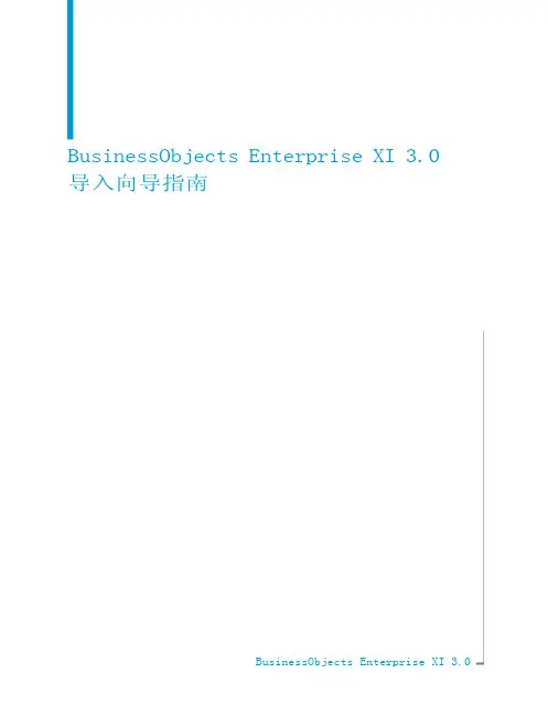 BusinessObjects Enterprise XI 3.0 导入向导指南