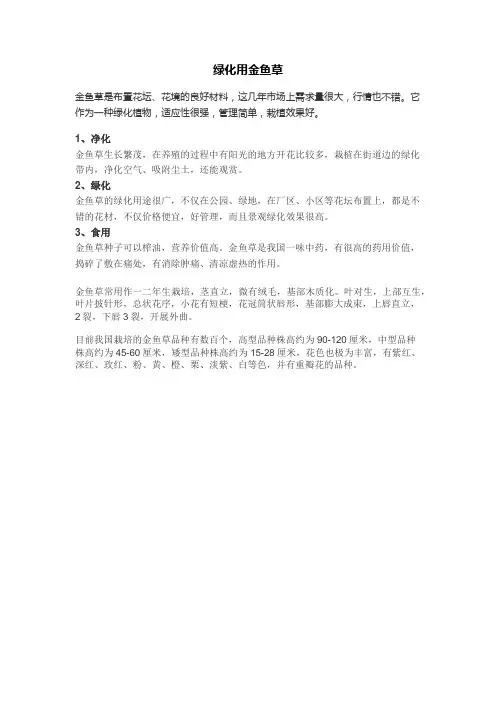 绿化用金鱼草