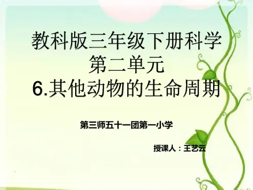 教育科学出版社小学科学三年级下册 其他动物的生命周期 名师教学PPT课件