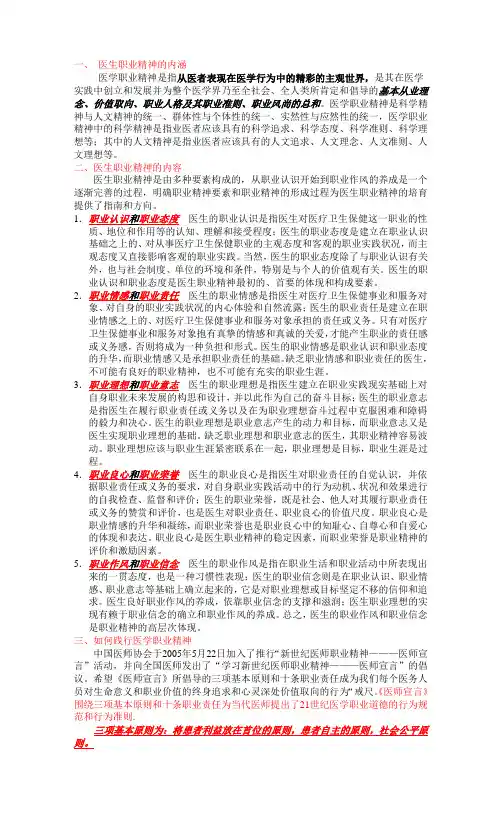 医学职业精神