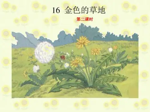 【人教版三年级语文上册】第16课 金色的草地  第二课时 PPT课件